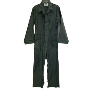 Vintage Coveralls Sateen Mens M Green OG 107 Vietnam Military Work Jumpsuit 1974